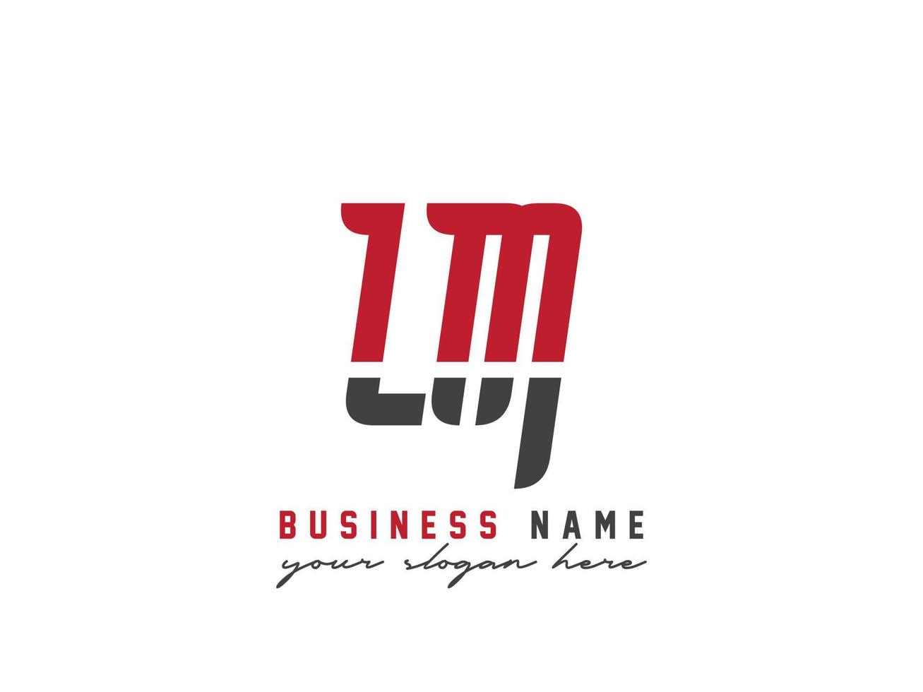Simple Lm Logo Vector, initial LM Letter Logo Icon Design vector