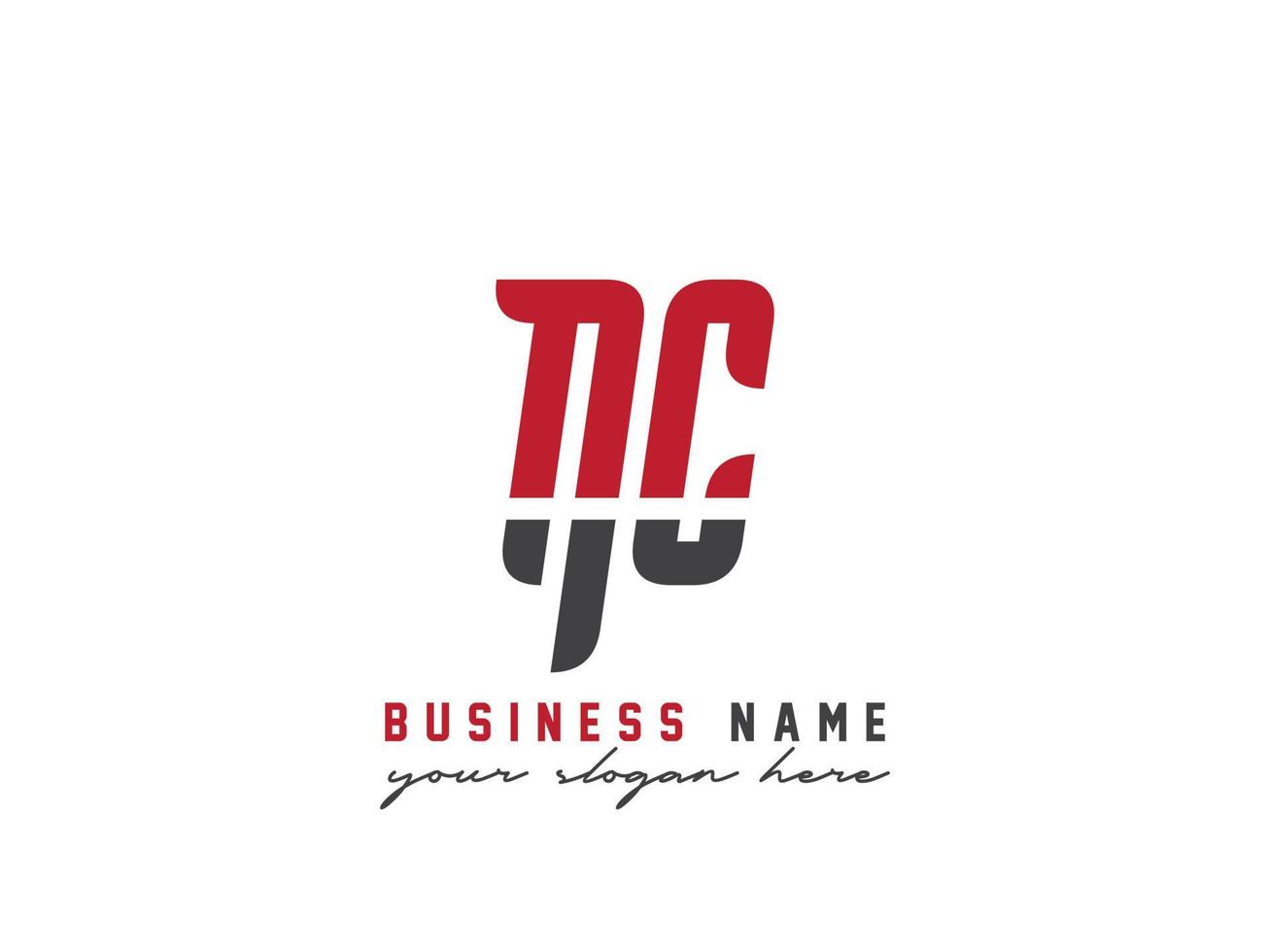 Initial Nc Logo Image, Creative NC Letter Logo Design vector
