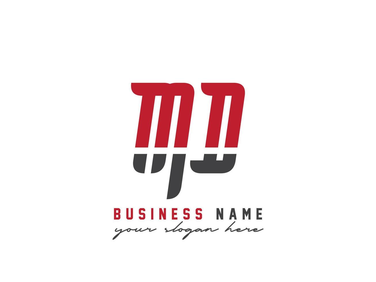 icono del logotipo de monograma md, plantilla de logotipo de letra md abstracta vector