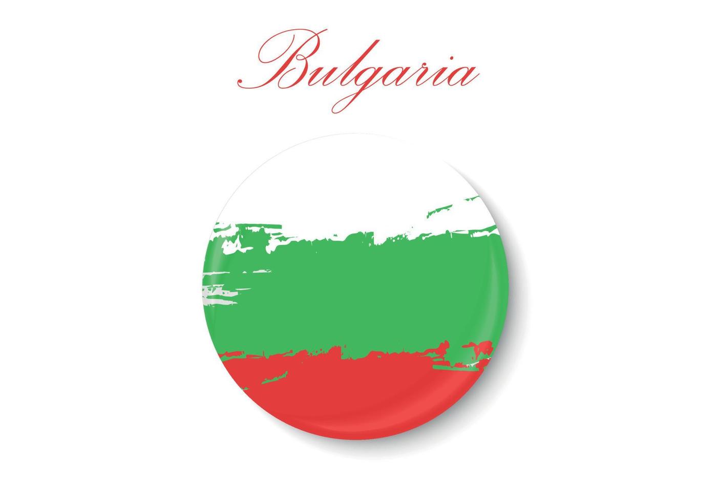 la bandera de bulgaria. color estándar el icono circular. la bandera redonda. ilustración digital. ilustración de la computadora ilustración vectorial vector
