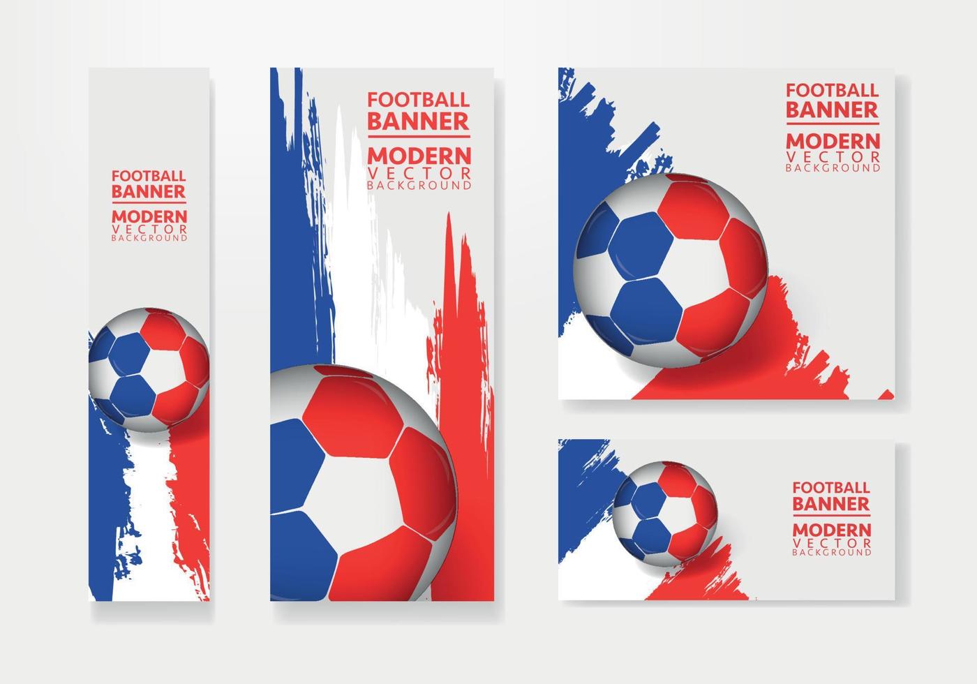 equipo de fútbol de Francia con diseño de vector de fondo de bandera. concepto de campeonato de fútbol con plantilla de ilustración de pelota de fútbol. diseño de pancartas de fútbol.