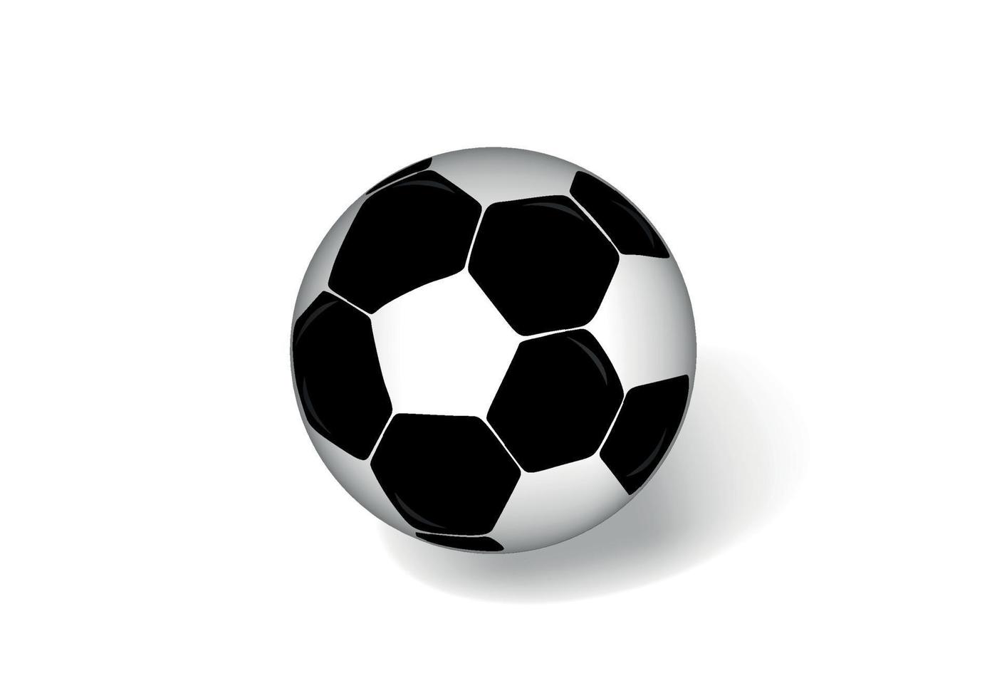 diseño de vector de pelota de fútbol blanco y negro gratis.