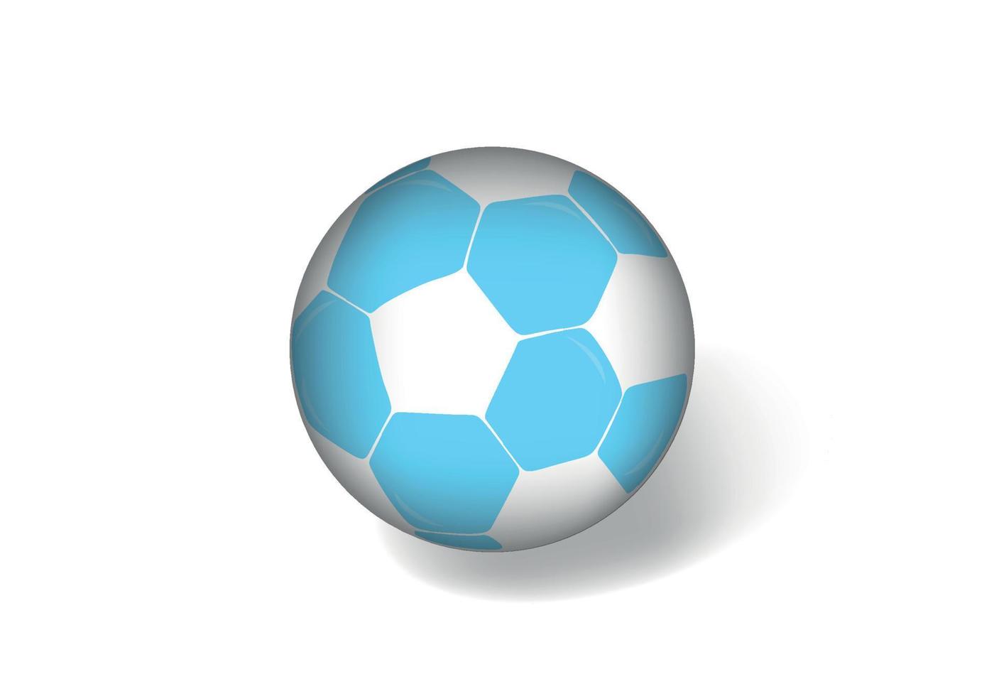 pelota de fútbol de bandera argentina de vector libre. vector de diseño de pelota de fútbol azul y blanco gratis.