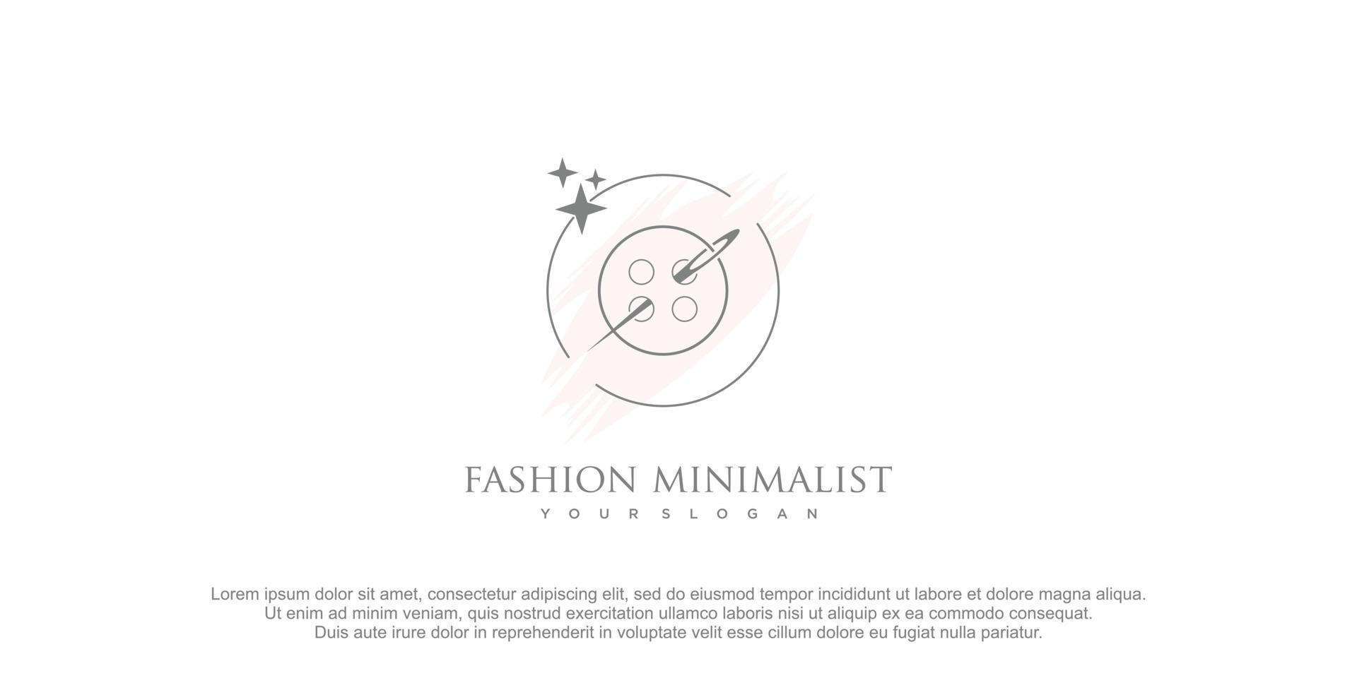 logotipo de moda minimalista simple taylor shop con vector premium de diseño creativo