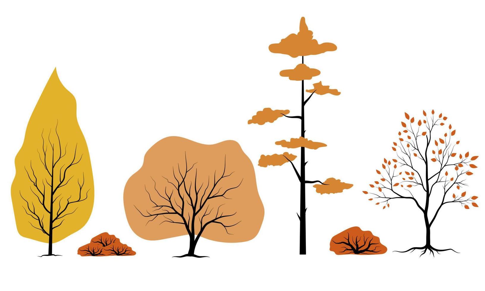 Tree and leaves for Autumn season background style. Welcome Autumn season concept. vector