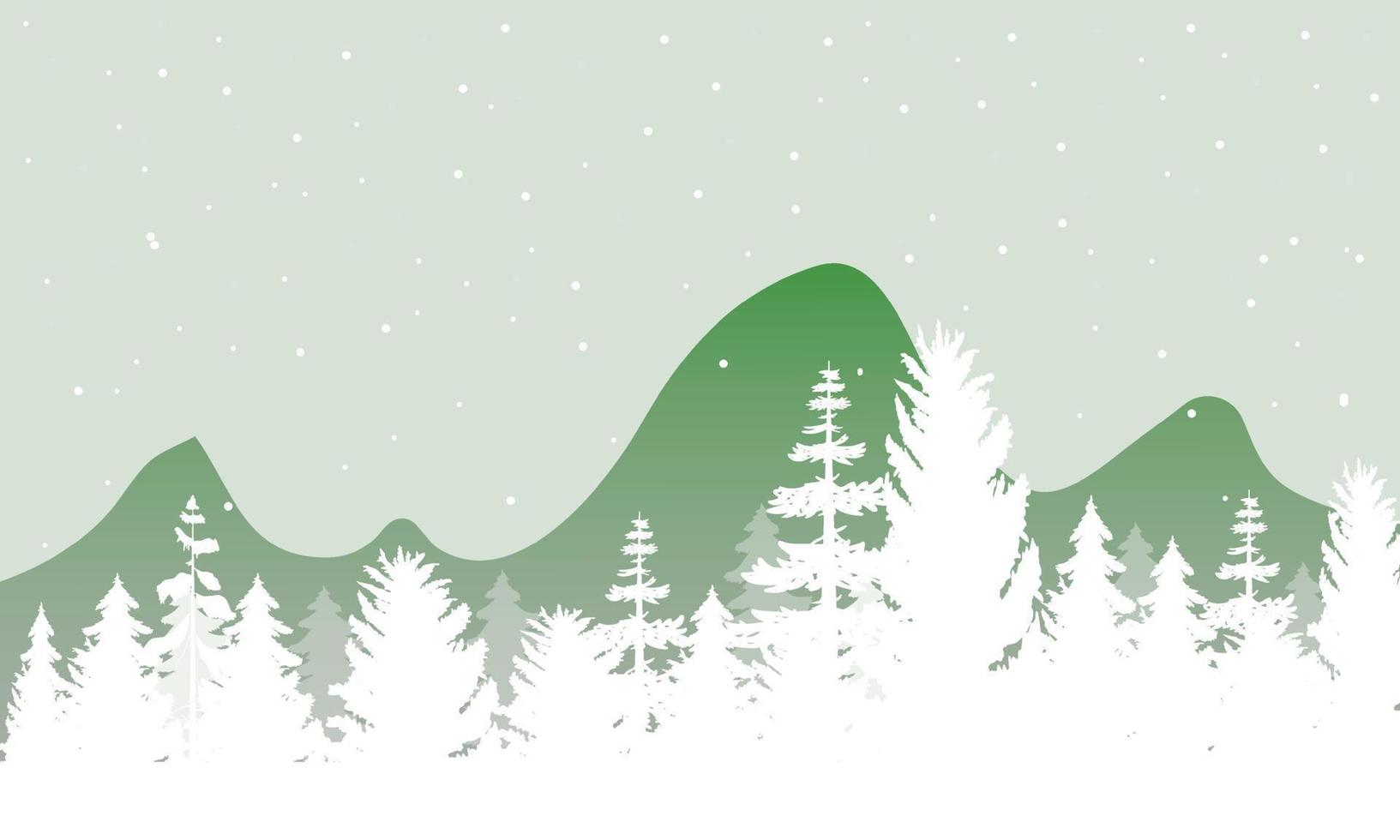 Collection of Silhouette Christmas trees Icon. Can be used to illustrate any nature or healthy lifestyle topic. vector