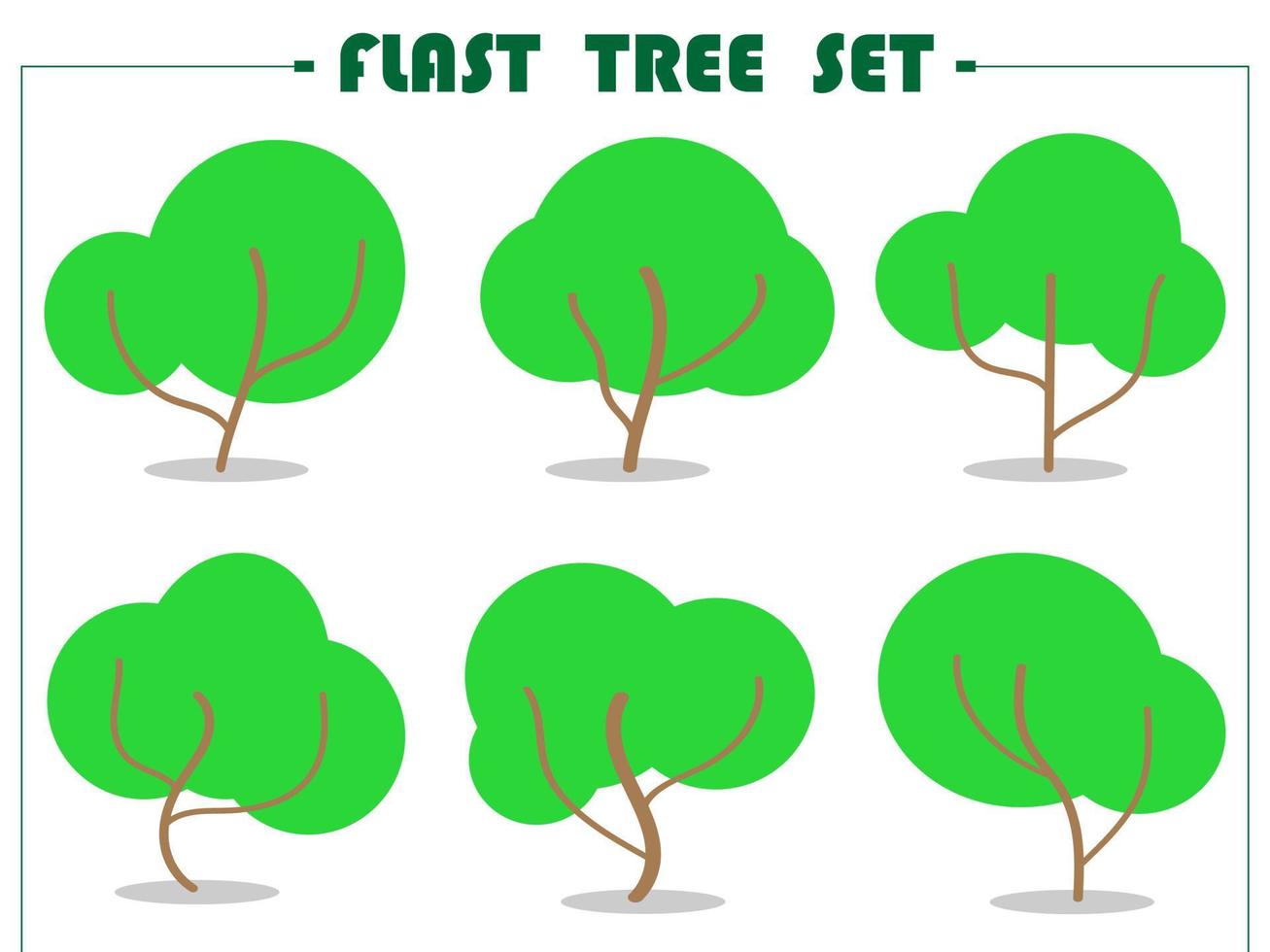 Black Branch Tree or Naked trees silhouettes set. Hand drawn isolated illustrations. vector