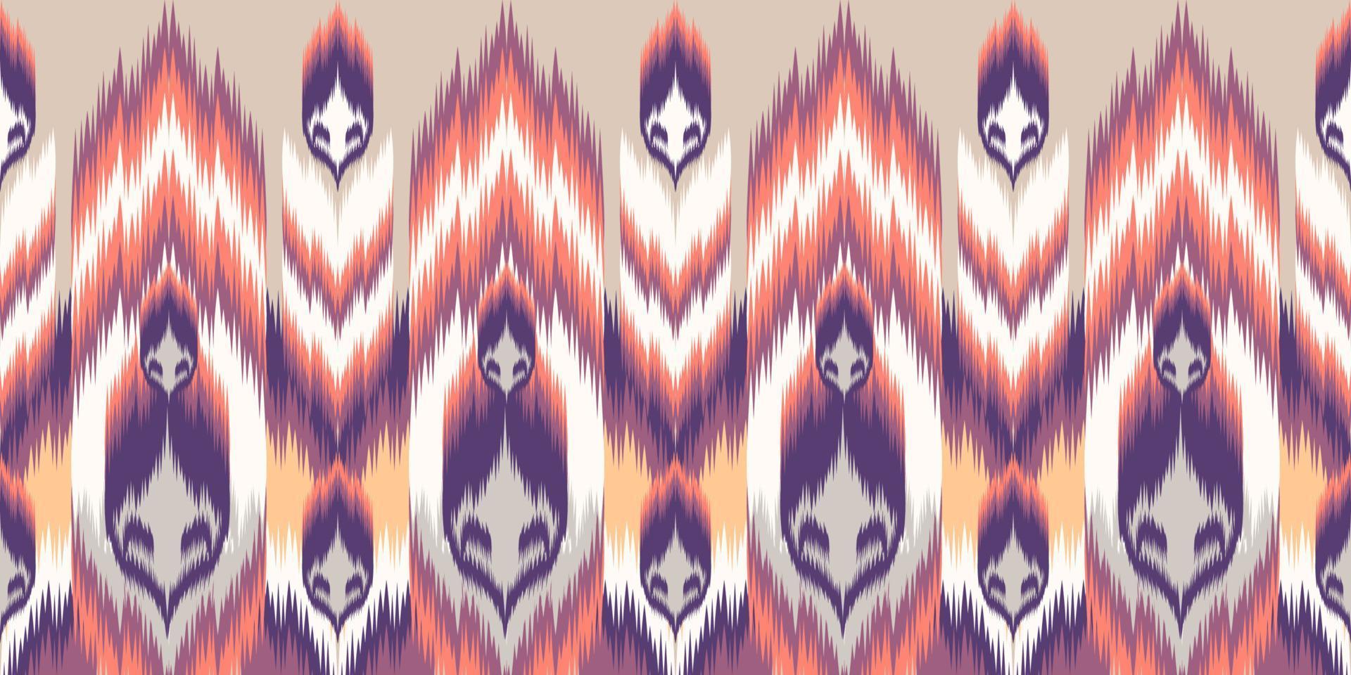 Ethnic fabric pattern Designed from geometric shapes Ethnic Asian style fabric pattern Used for home decoration, carpet work, indoor and outdoor use. vector