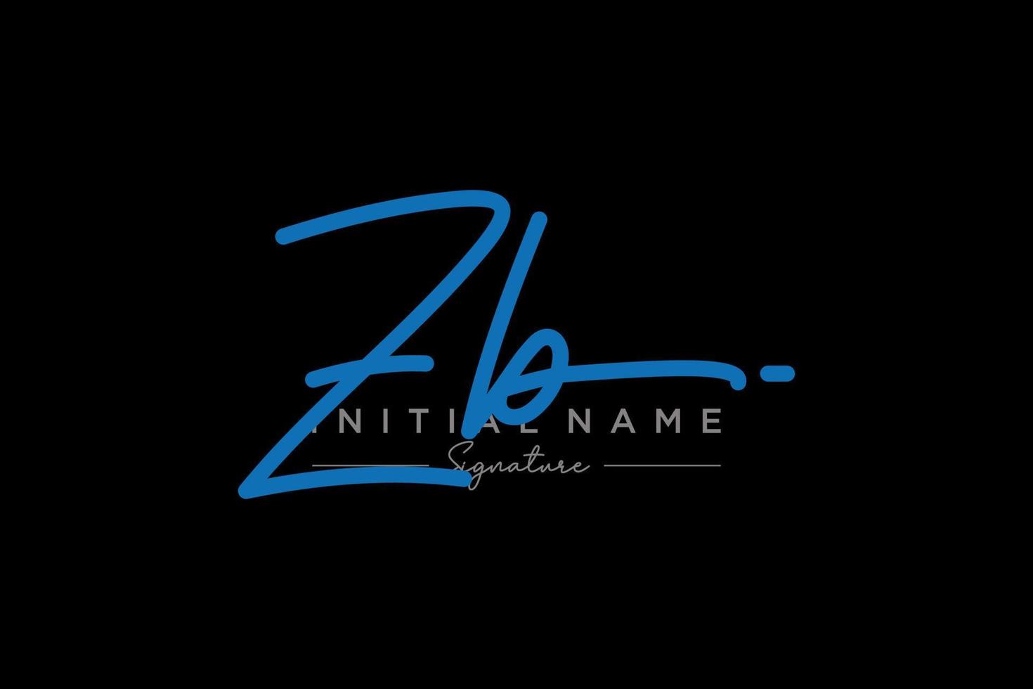 Initial ZB signature logo template vector. Hand drawn Calligraphy lettering Vector illustration.