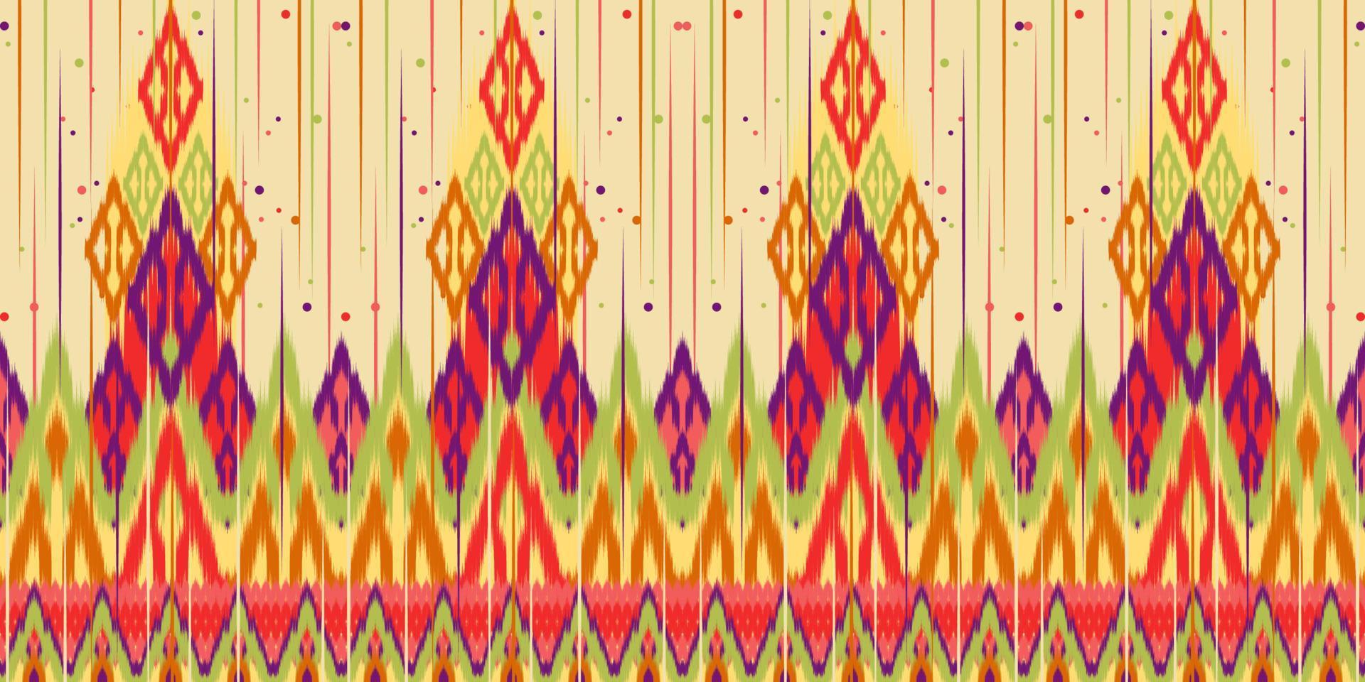 patrón de tela étnica diseñado a partir de formas geométricas patrón de tela de estilo étnico asiático utilizado para la decoración del hogar, trabajo de alfombras, uso interior y exterior. vector
