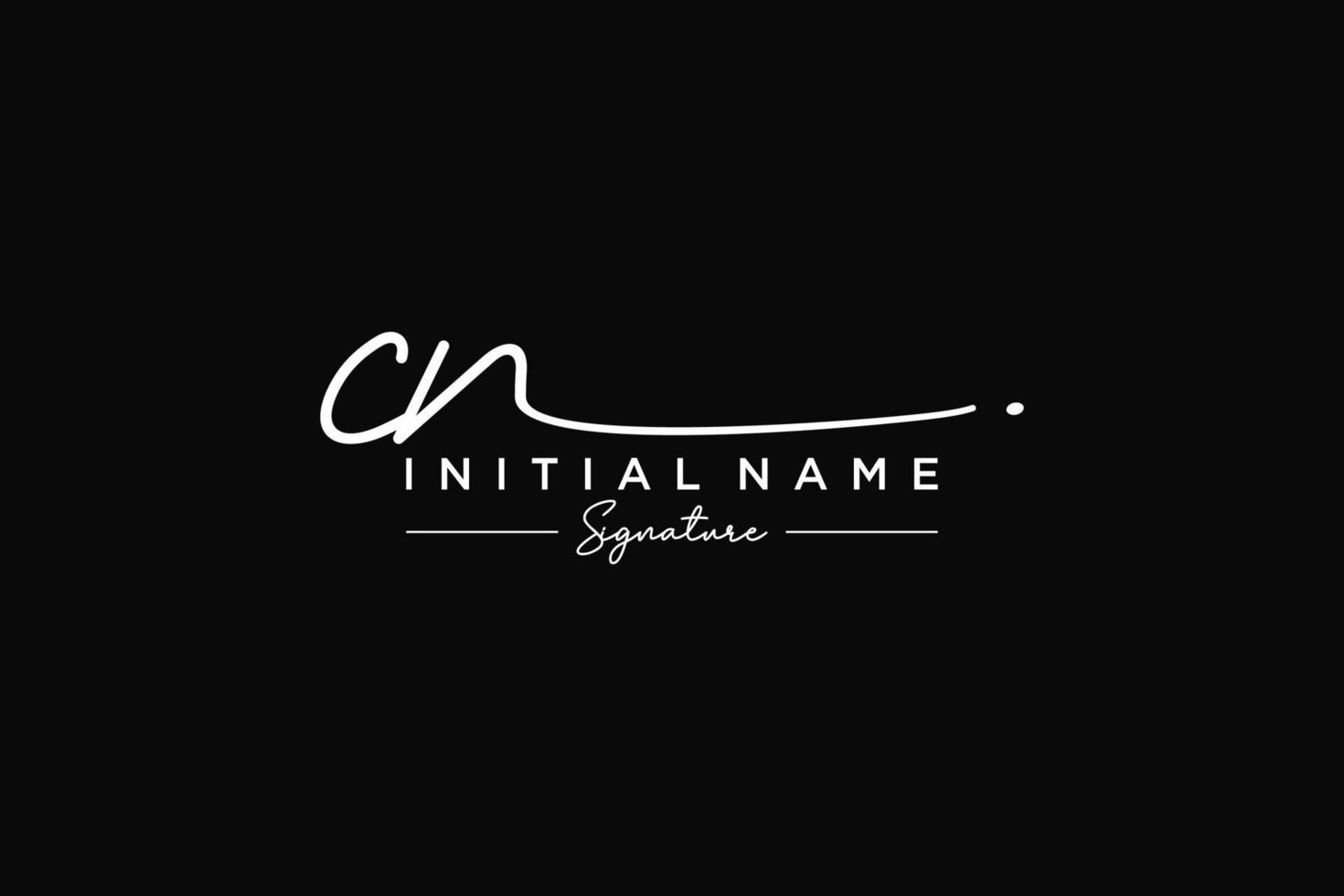 Initial CN signature logo template vector. Hand drawn Calligraphy lettering Vector illustration.