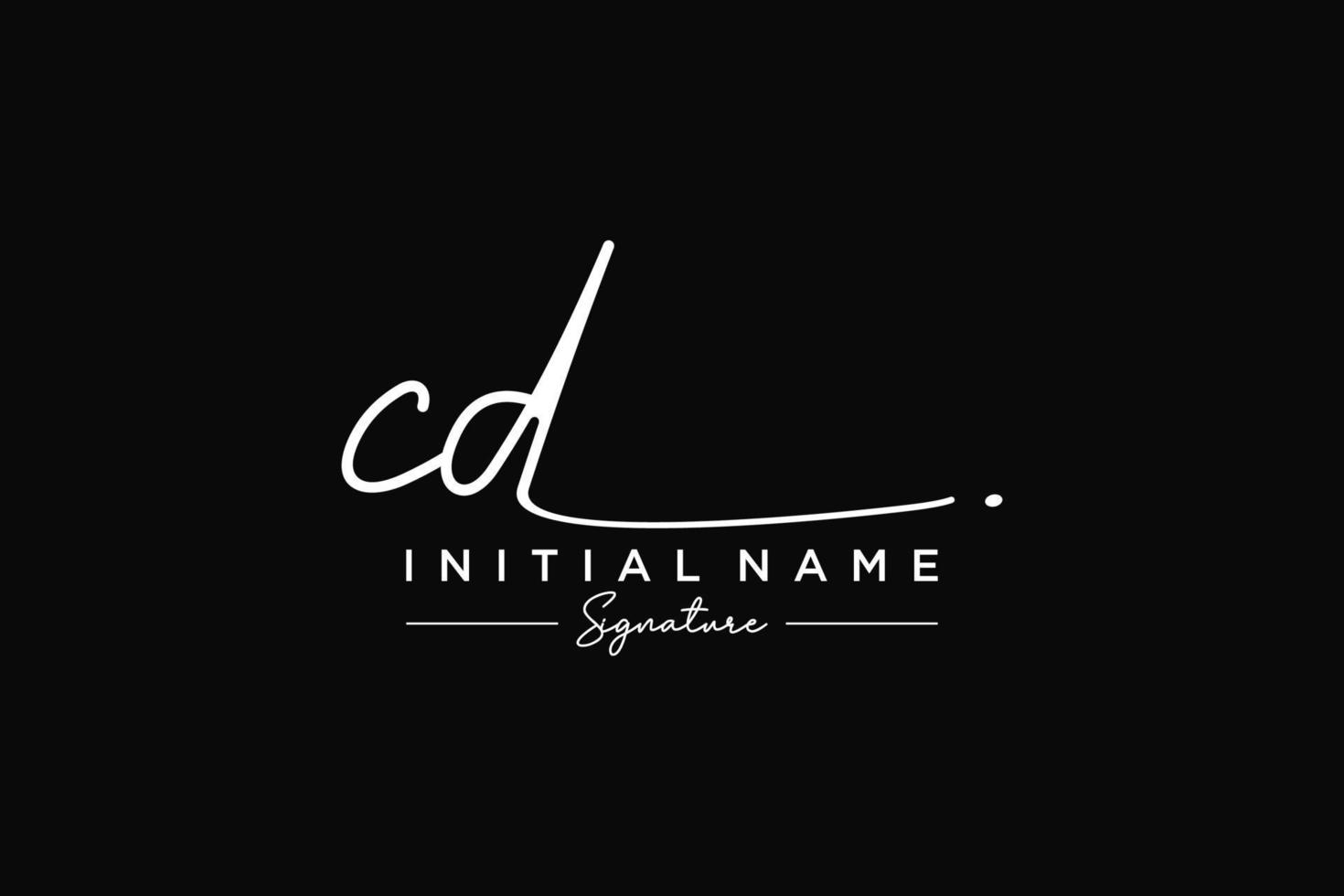 Initial CD signature logo template vector. Hand drawn Calligraphy lettering Vector illustration.