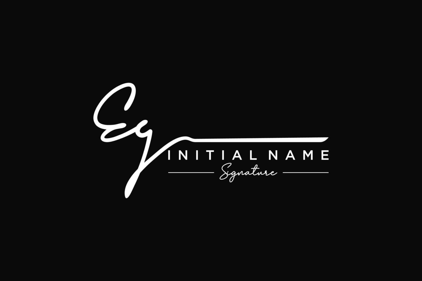 Initial EG signature logo template vector. Hand drawn Calligraphy lettering Vector illustration.