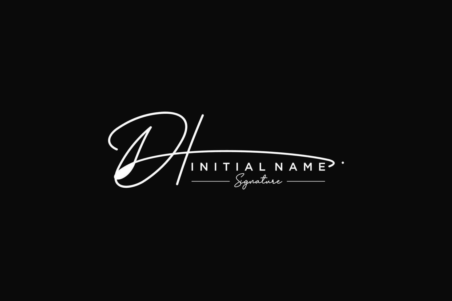 Initial DI signature logo template vector. Hand drawn Calligraphy lettering Vector illustration.