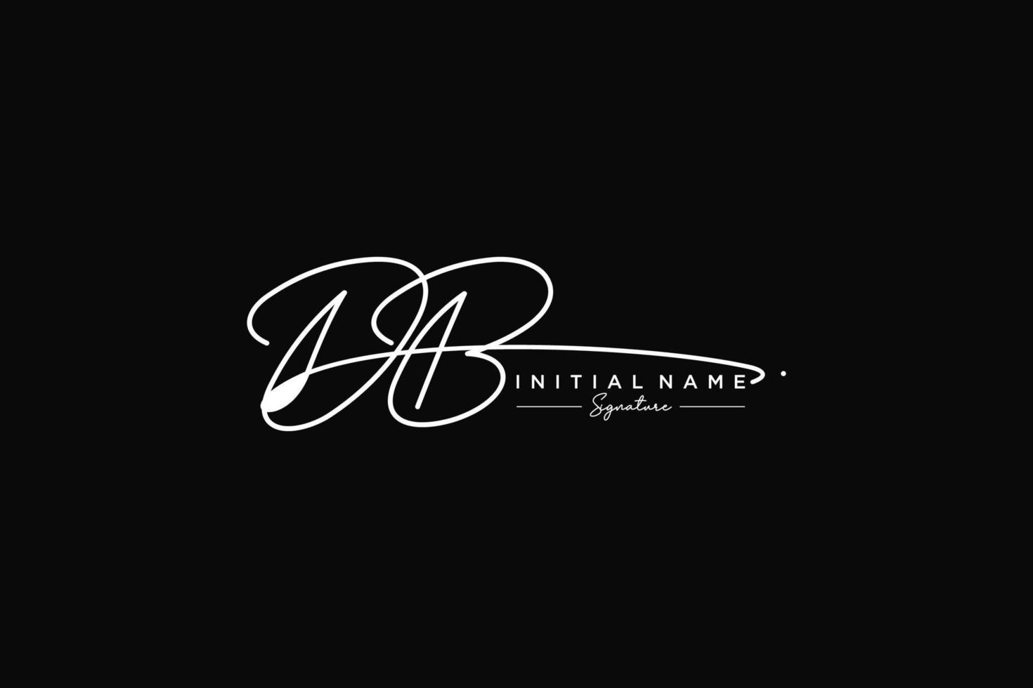 Initial DB signature logo template vector. Hand drawn Calligraphy lettering Vector illustration.
