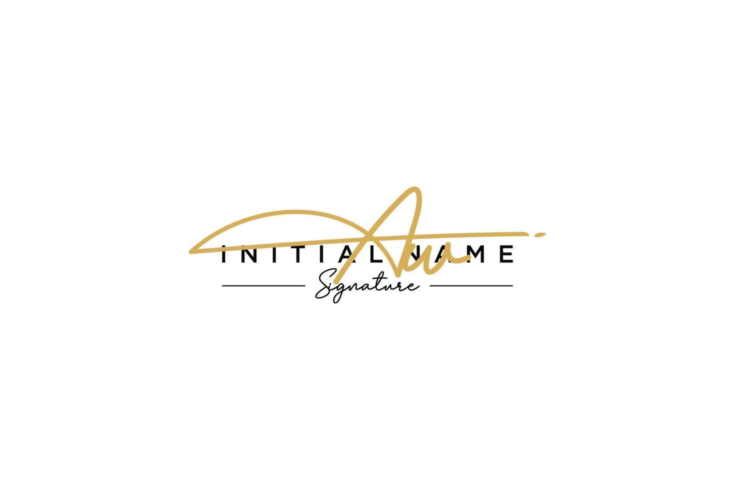 Initial AW signature logo template vector. Hand drawn Calligraphy lettering Vector illustration.