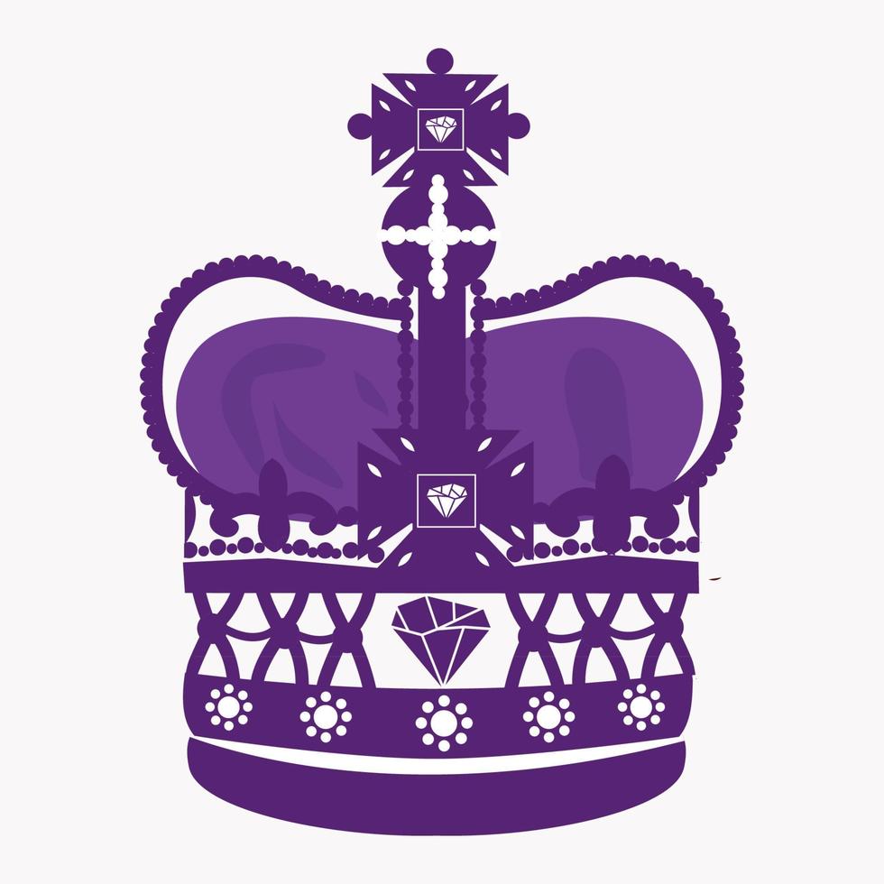 ilustración vectorial del logotipo de king rown. silueta de corona real aislada sobre fondo blanco vector