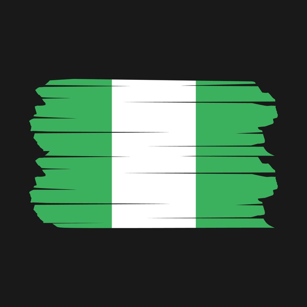 Nigeria Flag Brush vector