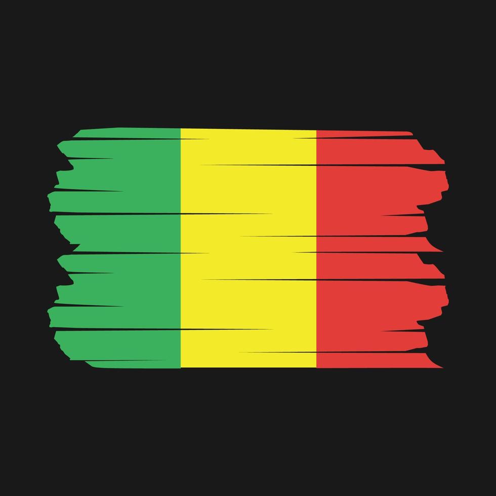 Mali Flag Brush vector