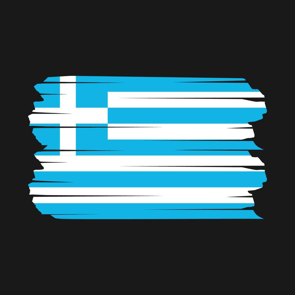 Greece Flag Brush vector