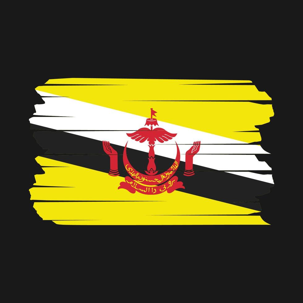 Brunei Flag Brush vector