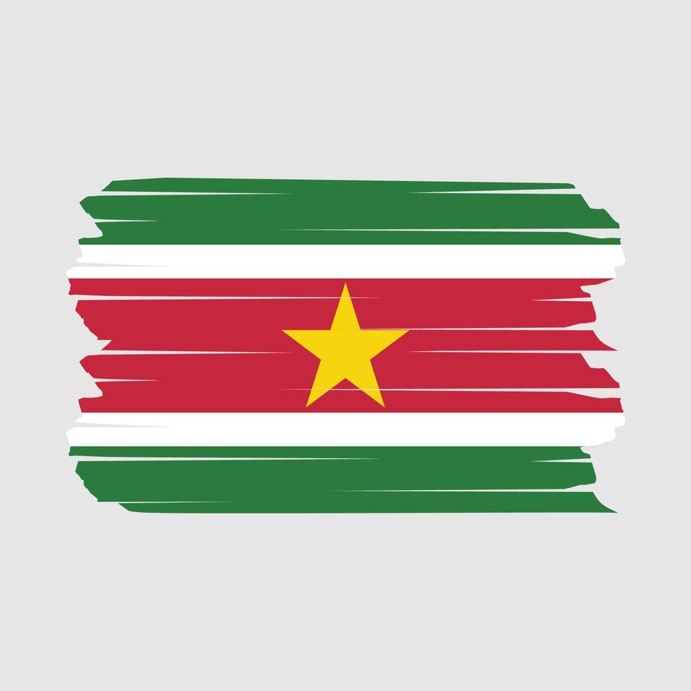 Suriname Flag Brush vector