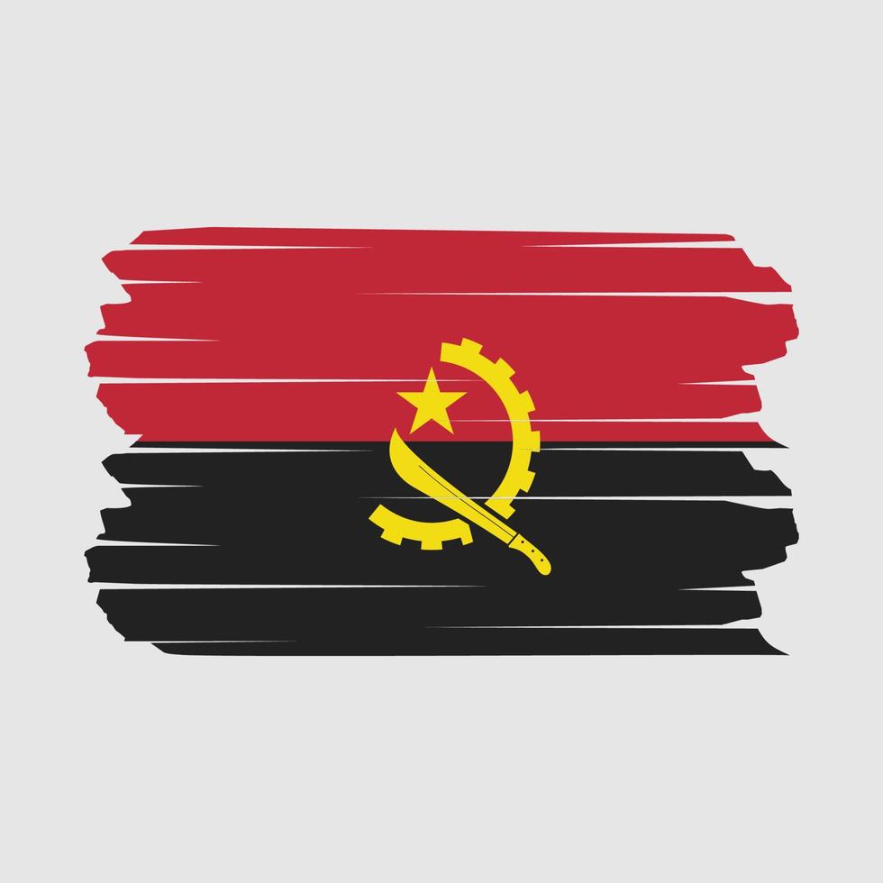 Angola Flag Brush vector