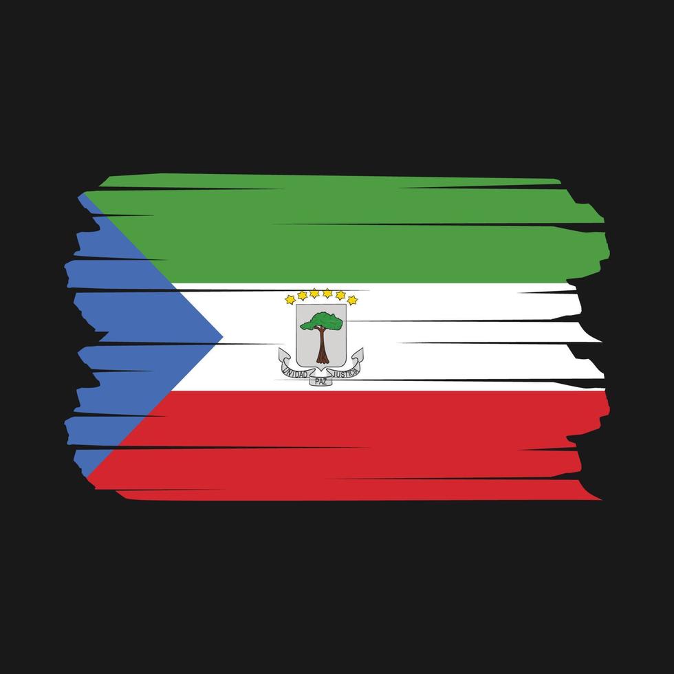 Equatorial Guinea Flag Brush vector