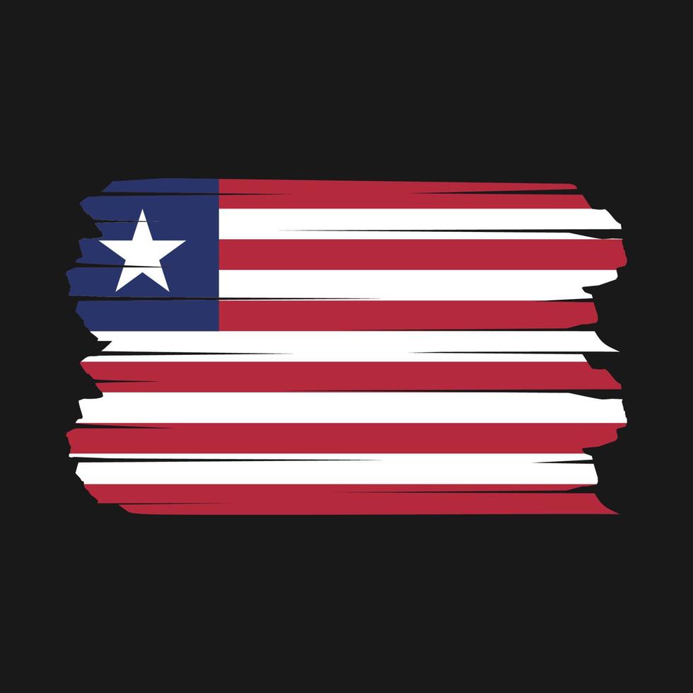 Liberia Flag Brush vector
