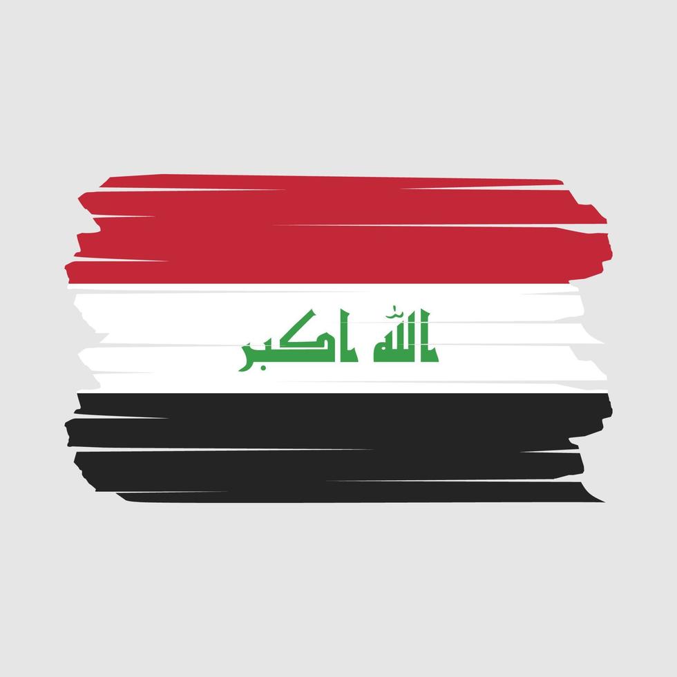 Iraq Flag Brush vector