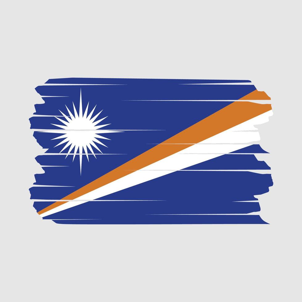 Marshall Islands Flag Brush vector