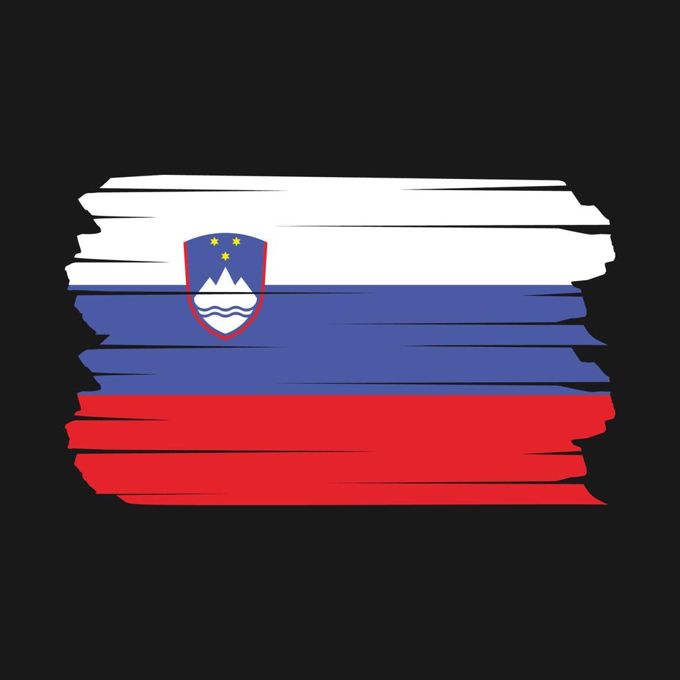 cepillo de bandera de eslovenia vector