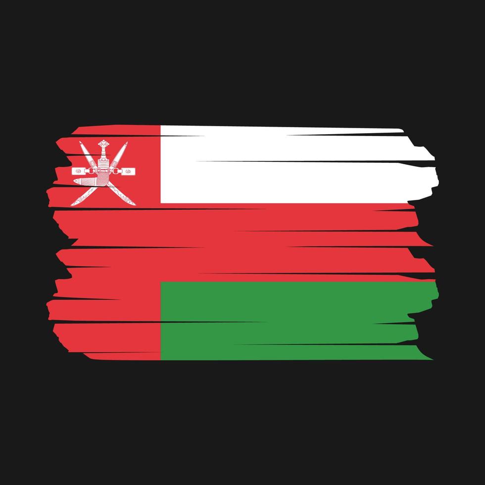 Oman Flag Brush vector