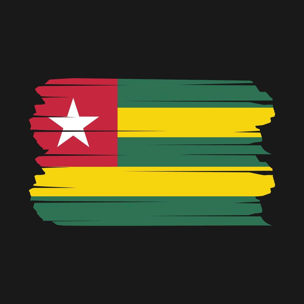 Togo Flag Brush vector