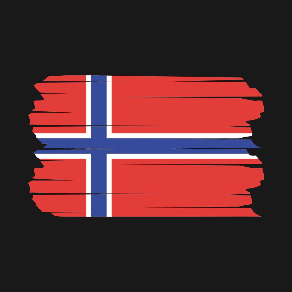 cepillo de bandera de noruega vector