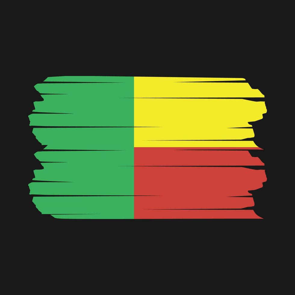 Benin Flag Brush vector