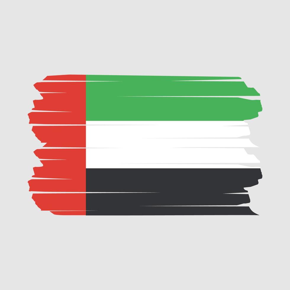 cepillo de la bandera de los emiratos árabes unidos vector