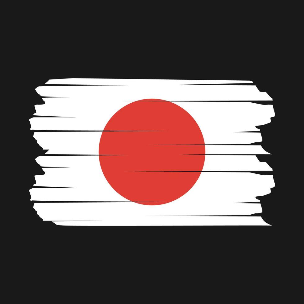 Japan Flag Brush vector