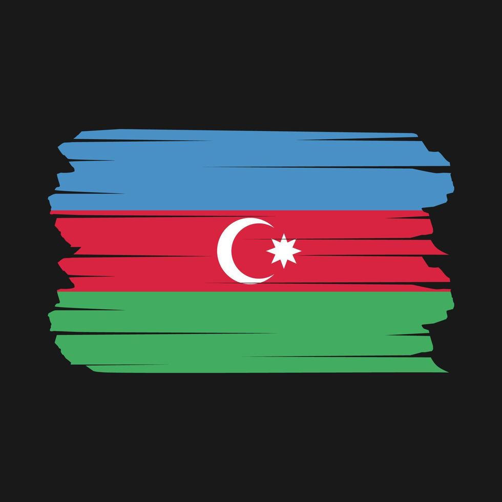 Azerbaijan Flag Brush vector