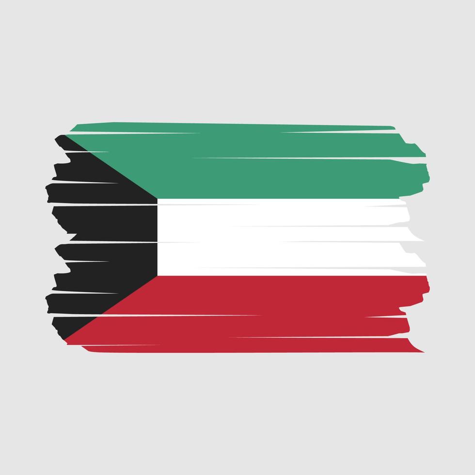 Kuwait Flag Brush vector