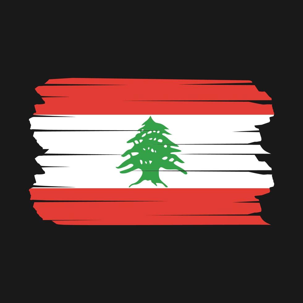 Lebanon Flag Brush vector
