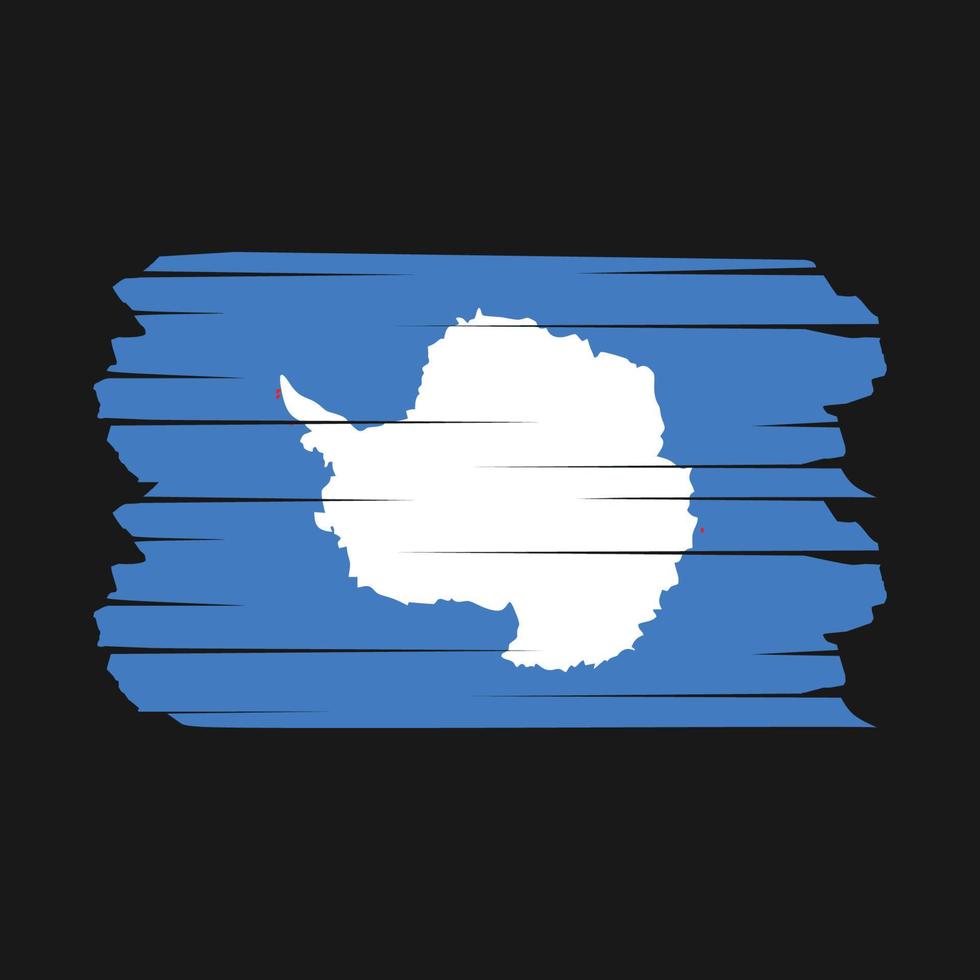 Antarctica Flag Brush vector