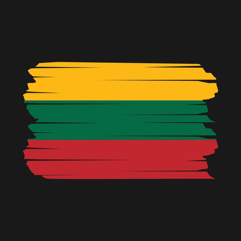 Lithuania Flag Brush vector