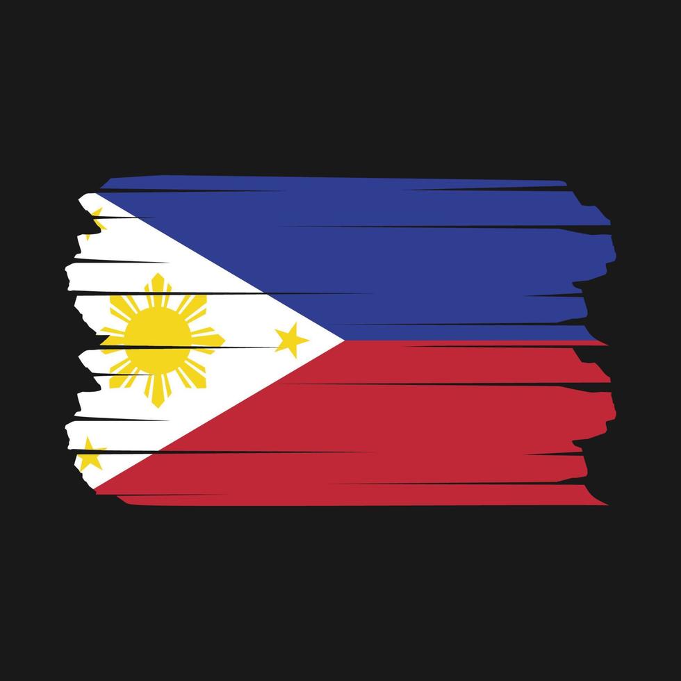 Philippines Flag Brush vector