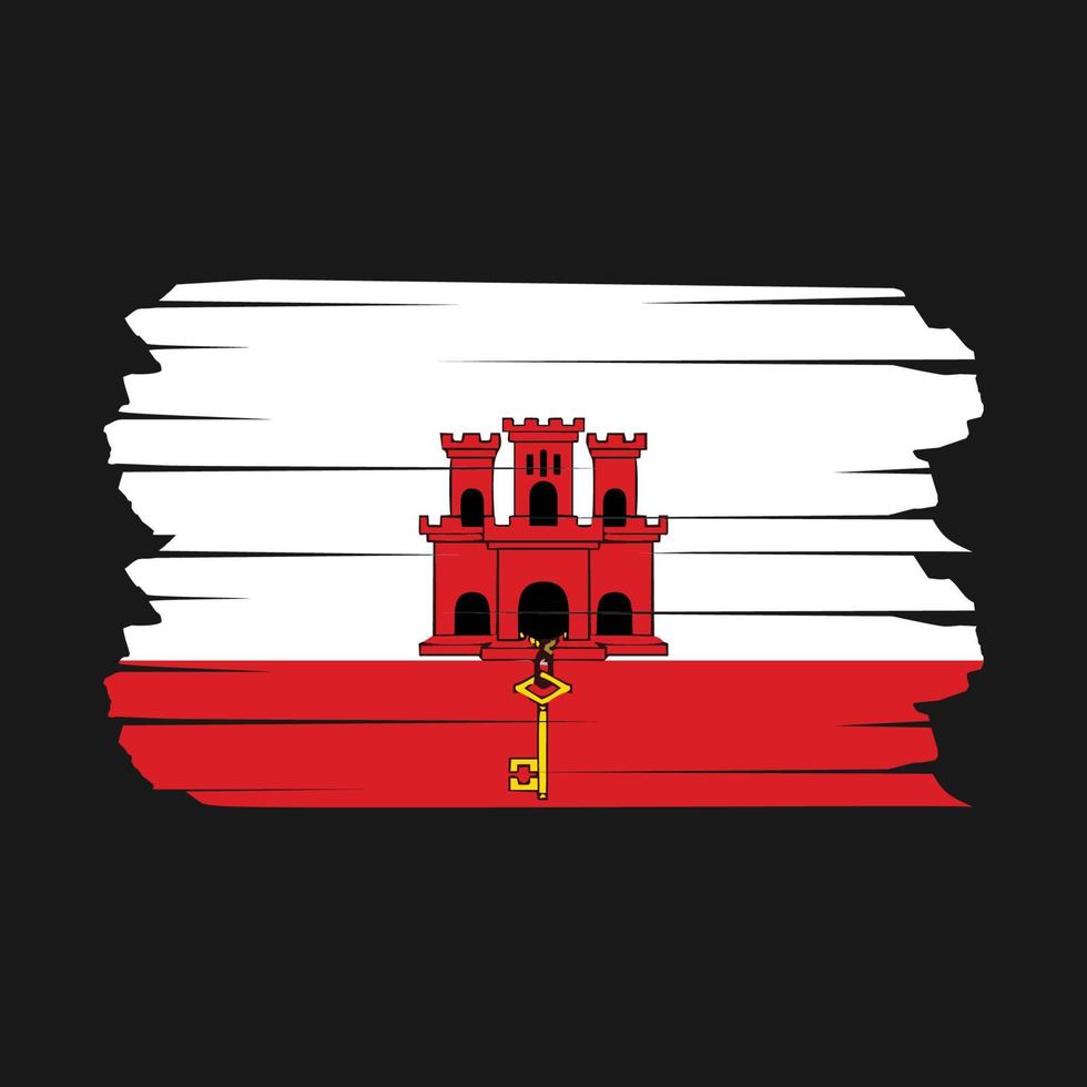 Gibraltar Flag Brush vector