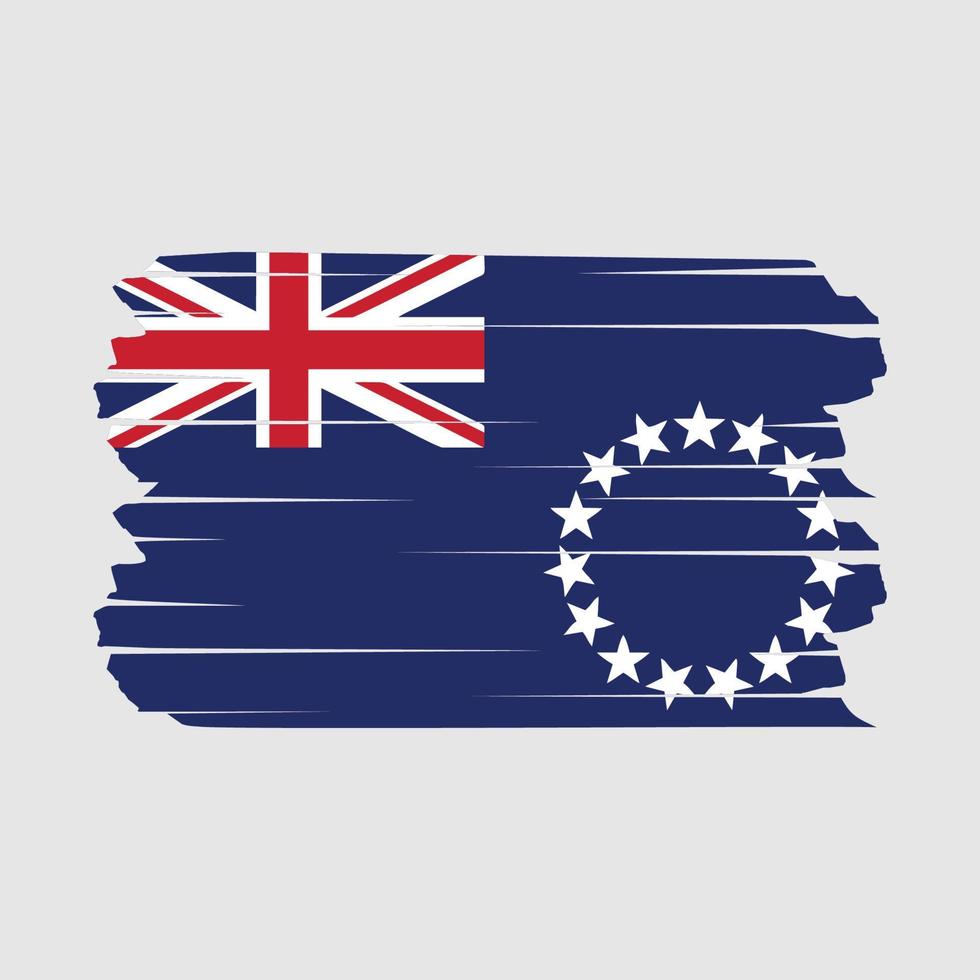 Cook Islands Flag Brush vector