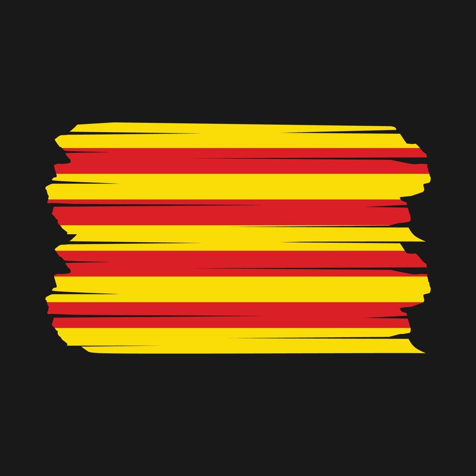 Catalonia Flag Brush vector