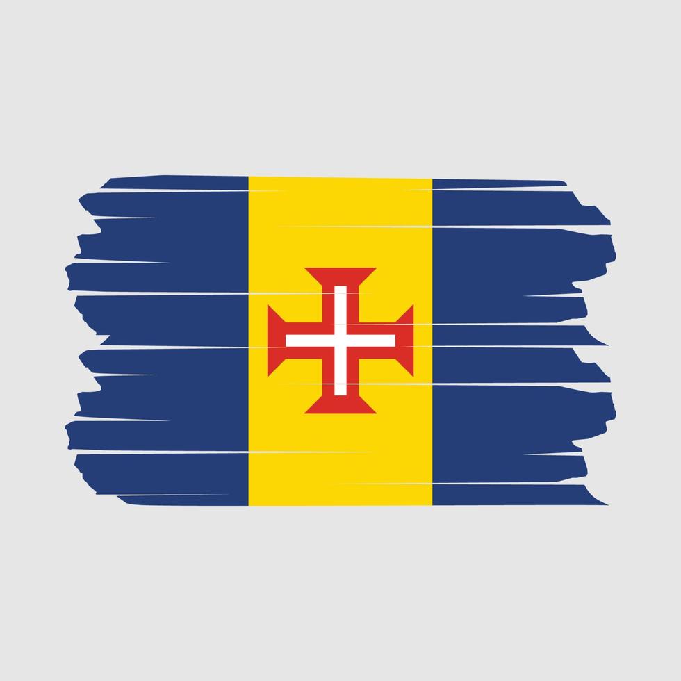 Madeira Flag Brush vector