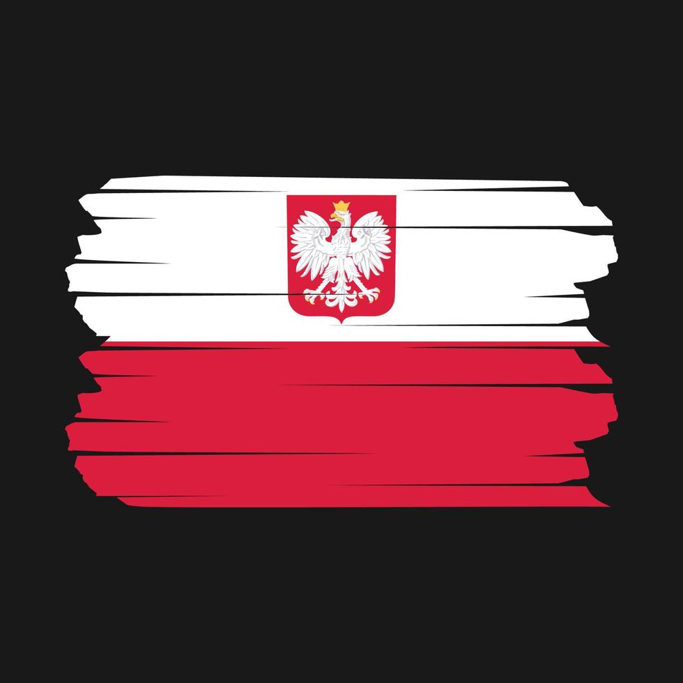 Poland Flag Brush vector
