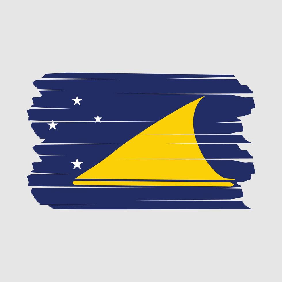 cepillo de la bandera de tokelau vector